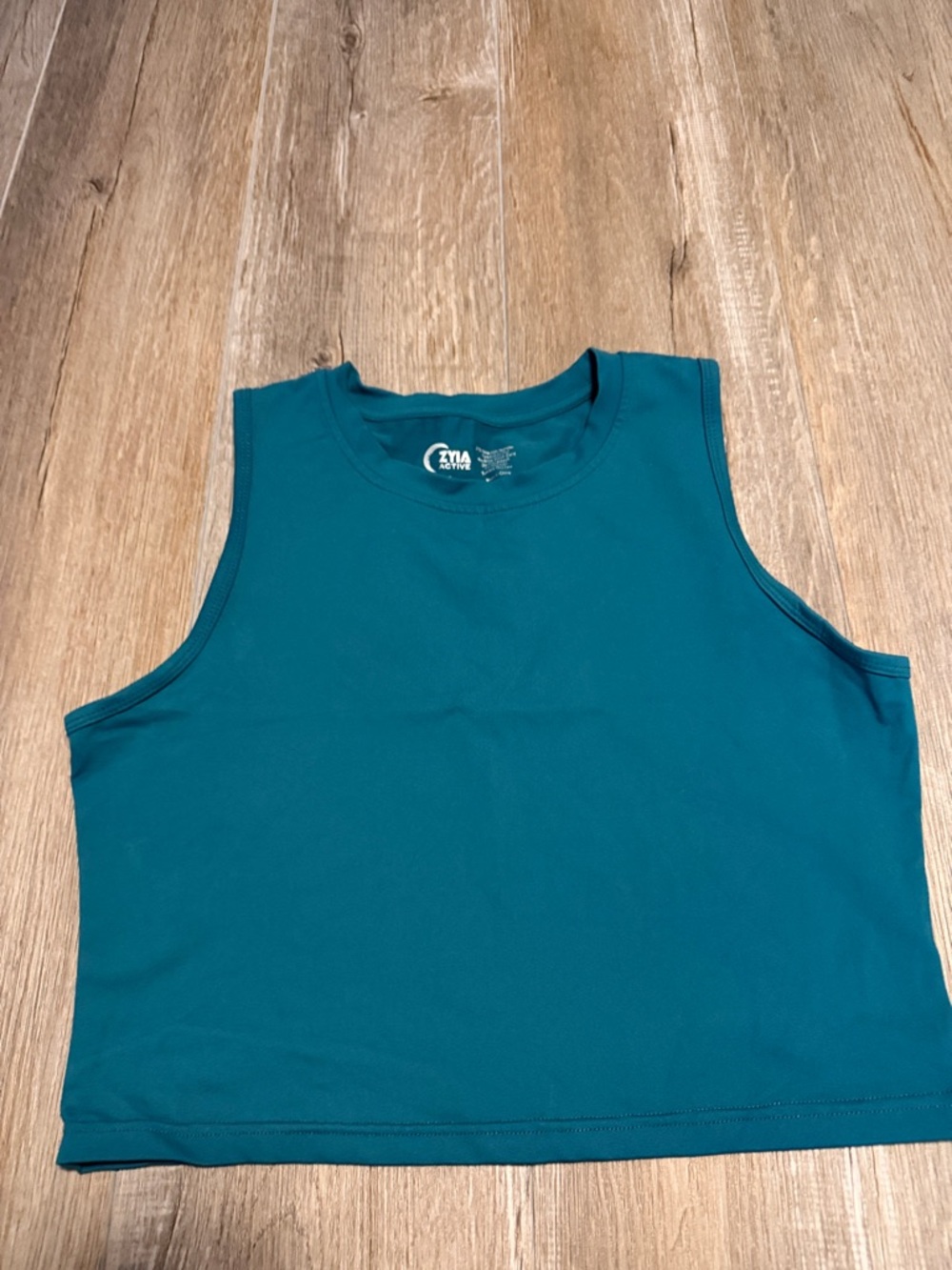 Zyia Active Teal Blue Crop Tank